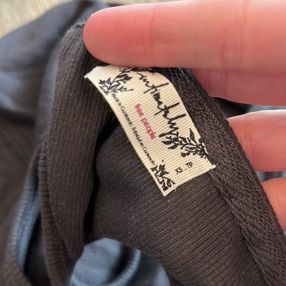 Free People Intimately Our Downtime Romper Jumpsuit Washed Black NWOT - Picture 7 of 12